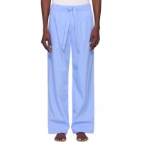 Tekla Blue Poplin Pyjama Pants 252482M218007