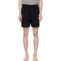 Tekla Black Poplin Pyjama Shorts 252482M218016