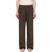 Tekla Brown Poplin Pyjama Pants 252482M218023