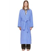 Tekla Navy Terry Classic Bathrobe 252482M219003