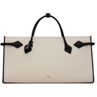 ALAIA Beige & Black Le Teckel Tote 252483F046001