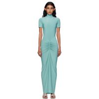 ALAIA Blue Soft Jersey Maxi Dress 252483F055006