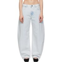 ALAIA Blue Low Waist Round Jeans 252483F069001