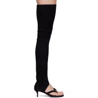 ALAIA Black Stretch Suede 55 Tall Boots 252483F115000