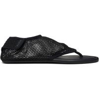 ALAIA Black Thong Fishnet Sandals 252483F124000