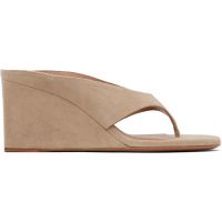 ALAIA Gray Cube Thong Mules 252483F125005