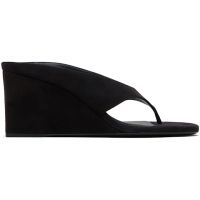 ALAIA Black Cube Thong Mule Sandals 252483F125006