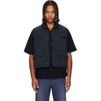 Visvim Black Matto Hunting Denim Vest 252487M185000