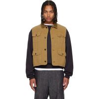 Visvim Tan Matto Hunting Denim Vest 252487M185001