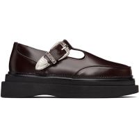 Toga Pulla SSENSE Exclusive Brown T-Bar Mary Jane Loafers 252492F121007