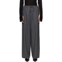 LE17SEPTEMBRE Gray Drawstring Easy Wool Trousers 252495F087004