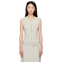 LE17SEPTEMBRE Gray Button Down Knit Tank Top 252495F111000