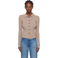 Mfpen Beige Knitted Rib Cardigan 252505F109006