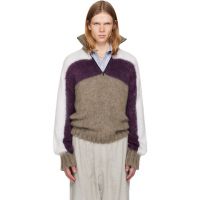 Magliano Gray & Purple Sestola Knit Sweater 252516M202001