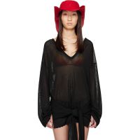 The Attico Red Embroidered Hat 252528F017003