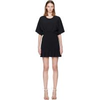 The Attico Black Fluid Cady Minidress 252528F052007