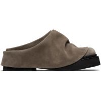 The Attico Taupe Mini Robin Sabot Loafers 252528F121002