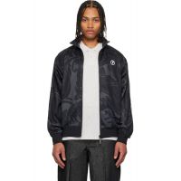 AAPE by A Bathing Ape Black AAPENOW Moonface Camo Zip-Up Track Jacket 252547M202024