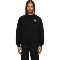 AAPE by A Bathing Ape Black AAPENOW Moonface Crew Neck Sweatshirt 252547M204014