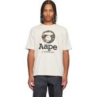 AAPE by A Bathing Ape Beige Moonface Camo T-shirt 252547M213011