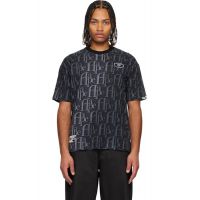 AAPE by A Bathing Ape Black Moonface Logo Monogram T-shirt 252547M213047