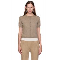 LISA YANG Taupe Cashmere Cardigan 252581F095019