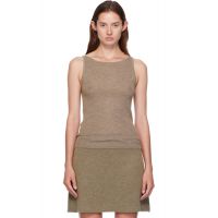 LISA YANG Taupe Lynette Tank Top 252581F111006