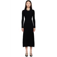 Rabanne Black Wool Maxi Dress 252605F054003