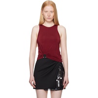 Rabanne Red Jersey Tank Top 252605F111002