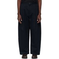 Studio Nicholson Navy Sorte Trousers 252608M191005