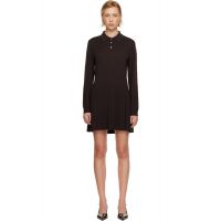 Sandy Liang Brown Hague Sweater Minidress 252677F052021