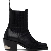 Toga Virilis SSENSE Exclusive Black Croc AJ1255 Boots 252688M223003