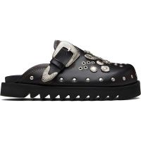 Toga Virilis Brown Eyelet Metal Sabot Loafers 252688M231005
