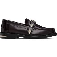 Toga Virilis SSENSE Exclusive Burgundy Metal Loafers 252688M231010