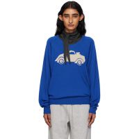 OPEN YY Blue Car Graphic Knit Sweater 252731F096004