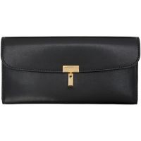 TOTEME Black T-Lock Leather Wallet 252771F040000