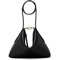 TOTEME Black Bevel Leather Wristlet Clutch 252771F044009