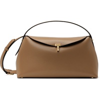 TOTEME Taupe T-Lock Leather Top Handle Bag 252771F046000