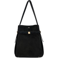 TOTEME Black Belted Suede Bucket Bag 252771F048006
