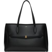 TOTEME Black Embroidered Leather Lounge Tote 252771F049003
