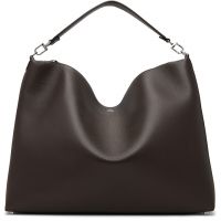 TOTEME Brown Bevel Grained-Leather Tote 252771F049013