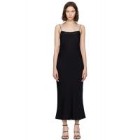 TOTEME Black Satin Slip Midi Dress 252771F054000