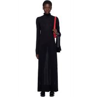 TOTEME Black Slit Sleeve Knit Maxi Dress 252771F055004