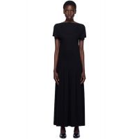 TOTEME Black Knife-Pleated Jersey Maxi Dress 252771F055005