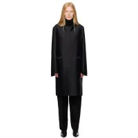 TOTEME Black Collarless Coat 252771F059002