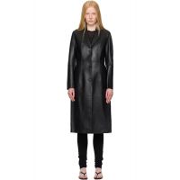 TOTEME Black Slim Leather Coat 252771F064001