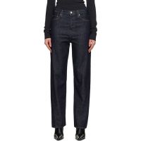 TOTEME Navy Twisted Seam Full Length Jeans 252771F069015