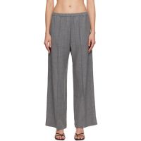 TOTEME Gray Fluid Winter Trousers 252771F087006