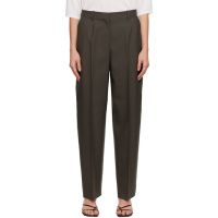 TOTEME Khaki Wide Tailored Trousers 252771F087011