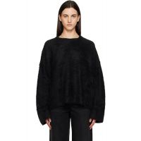 TOTEME Black Boxy Alpaca Knit Sweater 252771F096001